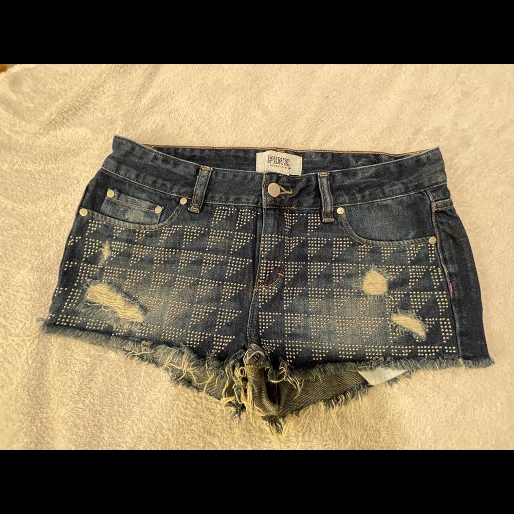 PINK Victoria's Secret Jean Shorts Size 8  (0125)